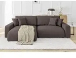 S-STYLE M&Ouml;BEL - Emma Ecksofa mit Schlaffunktion und Bettkasten in Cord-Stoff