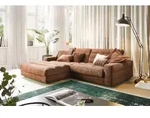 KAWOLA Sofa LANA Ecksofa Cord rost Recamiere links