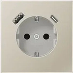 Jung ES152015CA USB-Steckdose Typ A+C edelstahl LS990 - Silber