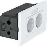 OBO SDE-RW D0RW2B Steckdoseneinheit Modul 45 2f 84x140x59mm PC rws 6119427 - Wei&szlig;