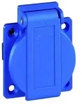 WALTHER 10003 Steckdose mit Klappdeckel - Blau