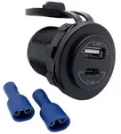 Offgridtec Auto-USB-Steckdose mit Flip-Abdeckung 12V/24V, Schnellladung (5V 2,4A
