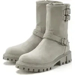 Elbsand Stiefelette Stiefel, Boots, Bikerboots, Lederstiefelette, Lederboots hellgrau
