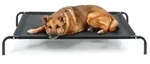 lionto Hundeliege, bequemes Outdoor Hundebett mit Netzgewebe, erh&ouml;ht, luftig &