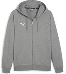 Puma Teamgoal Hooded Sweat Full Zip Kinder - Hellgrau Meliert - Grau - 128