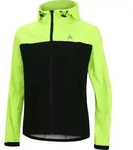 Airtracks Regenjacke Fahrradjacke mit Kapuze - S - schwarz-neon - Gelb - S