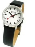 Mondaine Classic Damenarmbanduhr &Oslash; 3,0 cm - Schwarz/Wei&szlig;