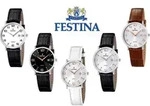 FESTINA Damen-Armbanduhr analog Quarz Leder Klassik Uhr UF16477/1 - Wei&szlig;