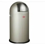 WESCO Abfallsammler 175831-03 PUSHBOY in NEUSILBER mit 50 Liter Volumen und