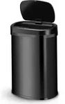 Juskys Automatik M&uuml;lleimer mit Sensor 50L rechteckig - elektrischer Deckel - Schwarz