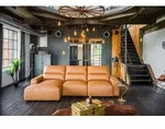KAWOLA Big Sofa DORI Leder cognac Longchair links - Braun