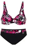 LASCANA B&uuml;gel-Bikini schwarz-bedruckt Gr&ouml;&szlig;e 36 Cup B - Schwarz - B