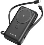 Swissten, MagSafe Powerbank 20000mAh mit USB-C und Lightning Kabel, Schwarz - Schwarz