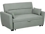 HOMCOM Schlafsofa, 2-Sitzer Sofa mit Schlaffunktion, Verstellbare R&uuml;ckenlehne -