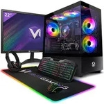 Vibox I-96 Gaming PC Set Komplett - Monitor 22 Zoll - AMD Ryzen 3 3200G 4,0 GHz -