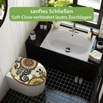 banjado Design WC Sitz Bambus Absenkautomatik - Modernes Mandala -...