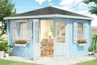 Luxhut L1.1.00107.6, Luxhut Alpholz 5-Eck Gartenhaus Monica Royal 368x368cm