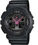 Casio Uhr G-Shock Uhr GA-100C-1A4ER schwarz Ana-Digi-Uhr