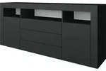 Kommode "Santa Fe" 166 cm, schwarz-matt - Schwarz