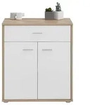 Kommode Sideboard Schrank TOMMY in Sonoma Eiche / wei&szlig;, Anrichte mit 1 Schublade und
