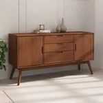 Sideboard TIVOLI skandinavischen Design Kastanien dunkel braun lackiert - Kommode aus