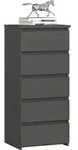 Kommode 40 cm breit Holz Highboard Sideboard f&uuml;r Flur Schlafzimmer Wohnzimmer
