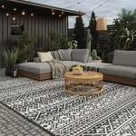 EVOCAMP Outdoor Teppich 200 x 300 cm, Kunststoffteppich, wetterfest f&uuml;r Terrasse,