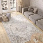 Tapiso Teppich VALLEY Modern Kurzflor Grau Creme Wohnzimmer 300 x 400 cm - Beige