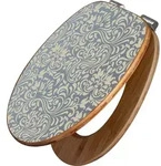 banjado Design WC Sitz Bambus Absenkautomatik - Blaues Ornament -...