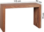 WOHNLING Konsolentisch Sheesham Massivholz 115x40x75 cm Flurtisch Dielentisch