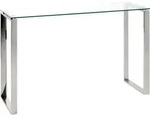 HAKU Konsole Nachtkonsole Beistelltisch edelstahl - Edelstahl, Sicherheitsglas 8 mm,