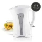 GOURMETmaxx Wasserkocher 1,7l 2200W wei&szlig;/grau mit Kalkfilter - Wei&szlig;/Grau