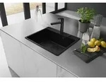 Franke Maris Einbausp&uuml;le Fragranitbecken MRG 610-54 A Black Matt Handbedienung ab 60