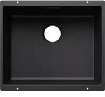 BLANCO SUBLINE 500-U f&uuml;r Farbige Komponenten Einbausp&uuml;le SILGRANIT schwarz ab 60 cm