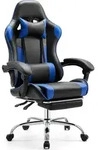 Gaming-Stuhl, Computer-Gaming-Stuhl mit Fu&szlig;st&uuml;tze, verstellbarer ergonomischer