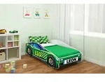 ACMA Jugendbett Kinderbett Auto-Bett Junior Cars Bett Komplett-Set mit Matratze,