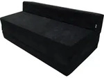 Natalia Spzoo Schlafsofa Klappmatratze Faltmatratze 200x120x10cm, Schwarz - Schwarz