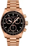Tissot PR516 40 mm Schweizer Quarz-Chronograph mit schwarzem Zifferblatt