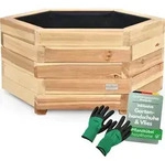 holz4home&reg; Outdoor Pflanzk&uuml;bel M I 6-Eckig aus Tannenholz inkl....