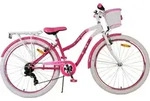 Volare Lovely Kinderfahrrad - M&auml;dchen - 26 Zoll - Rosa - 7 G&auml;nge - Rosa