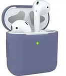 EAZY CASE - Schutzh&uuml;lle f&uuml;r AirPods 1 & 2 H&uuml;lle Lila Blau Silikon Case Sto&szlig;fest