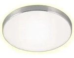 LED Deckenleuchte Deckenlampe 12W wei&szlig;-silber Metall-Kunststoff &Oslash;28,5cm Briloner -