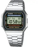 Casio Retro Collection A168WA-1WDF Herrenuhr Chronograph - Silber