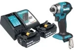 Makita DTD 173 RF Akku Schlagschrauber 18 V 180 Nm 1/4&ldquo; Brushless + 2x Akku...