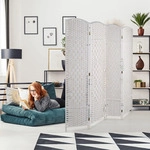 Relaxdays Paravent Raumteiler, HxB: 170 x 160 cm, faltbarer Raumtrenner, 4-teiliger