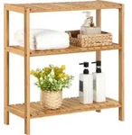 SONGMICS Badregal Badezimmerregal, Standregal aus Bambus, naturfarben - Naturbelassen