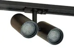 Lindby Schienenspot Linaro, GU10, 2-flammig, schwarz, Blende - Schwarz