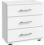 Nachtkonsole Nachtschrank Cheep 52x38x58cm wei&szlig; mit Schubladen - Wei&szlig;