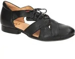 Think Schn&uuml;rhalbschuhe durchbrochen in schwarz, Gr. 36 - Schwarz - 36