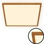 LED Deckenlampe Holz Deckenleuchte Wohnzimmer Indirektes Licht Flach Warmwei&szlig; -